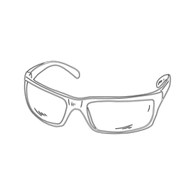 Sunglasses black and white clipart