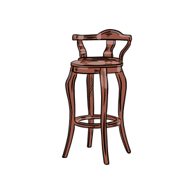 Classic Bar Stool clipart