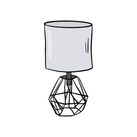 Drum Table Lamp clipart