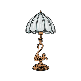 Stained Glass Table Lamp clipart