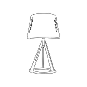 Drum Float Lamp black and white clipart