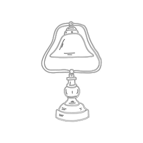 Table Lamp black and white clipart