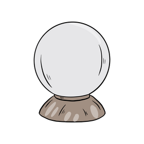 Modern Table Lamp with Round Glass clipart