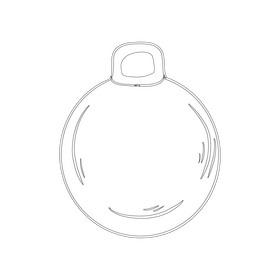 Jumping Ball black and white clipart