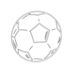 Soccer Ball black and white clipart