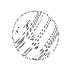 Rubber Ball black and white clipart