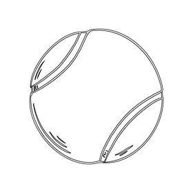 Tennis Ball black and white clipart