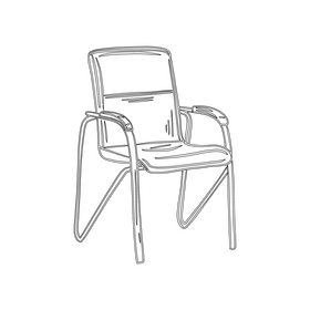 Office Reception Chair black and white clipart