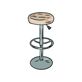 Pedestal Bar Stool clipart