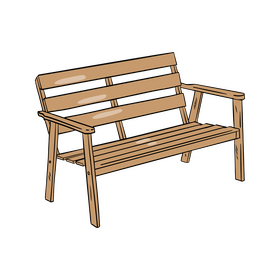Wooden Bench clipart