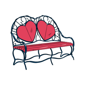 Romantic Bench clipart
