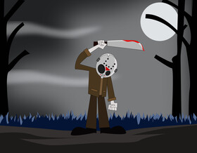 Jason Voorhees in the dark vector