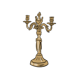 Vintage Candlestick clipart