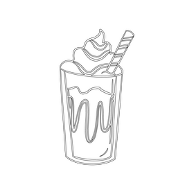 Chocolate Coffee black and white clipart
