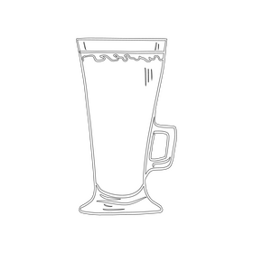 Coffee black and white clipart