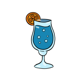 Blue Hawaii Cocktail clipart