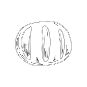 Polish Loaf black and white clipart