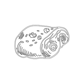 Bread black and white clipart