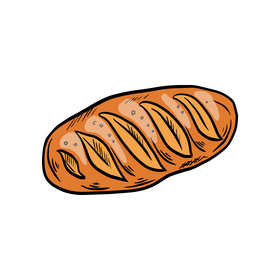 French Baguette Bread clipart