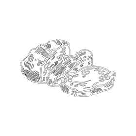 Tiger Bread black and white clipart