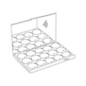 Eyeshadow Palette black and white clipart
