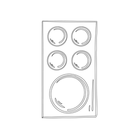 Eyeshadow Palette black and white clipart