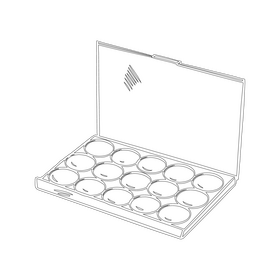 Eyeshadow Palette black and white clipart