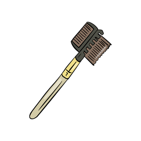 Cosmetic eyebrow brush clipart