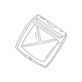 Cosmetic eyeshadow palette black and white clipart