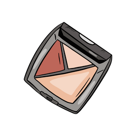 Cosmetic eyeshadow palette clipart