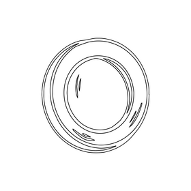 Cream blush black and white clipart