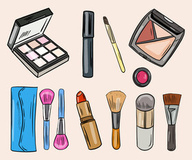 Creative cosmetics and makeup vector icons free download