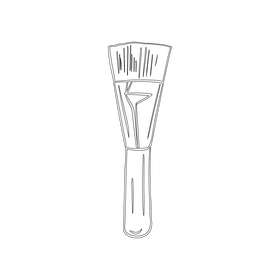 Cosmetics Makeup Brush black and white clipart