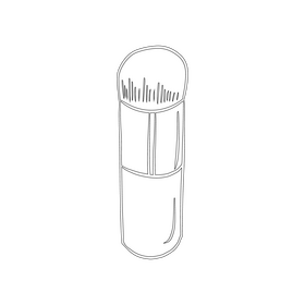 Cosmetics Makeup Brush black and white clipart