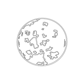 Venus planet black and white clipart