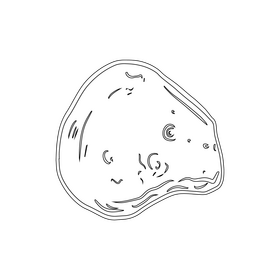 Deimos, moon of Mars black and white clipart