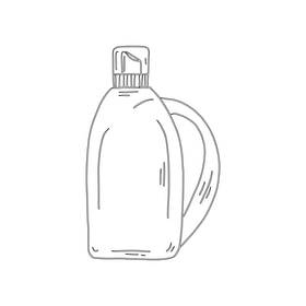 Household detergent black and white clipart