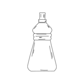Dish detergent black and white clipart
