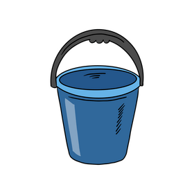 Plastic bucket clipart