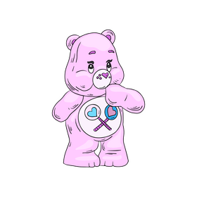 Pink care bears clipart