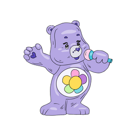 Purple care bears clipart