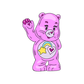 Pink care bears clipart