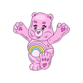 Pink care bears toy clipart