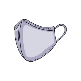 Fabric face mask clipart
