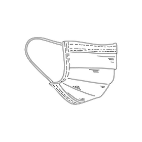 Face mask black and white clipart