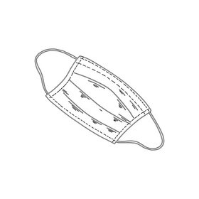 Face mask black and white clipart