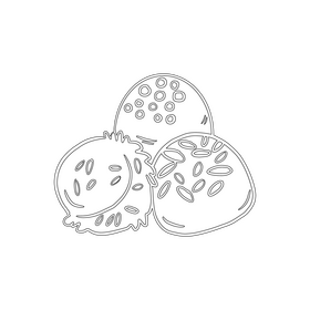 Chocolate biscuits black and white clipart