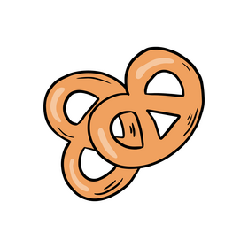 Pretzels biscuits clipart