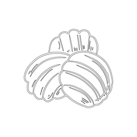 Cookies black and white clipart