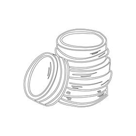 Cream biscuits black and white clipart